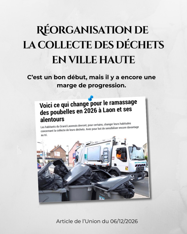 Réorganisation de la collecte des déchets en ville haute